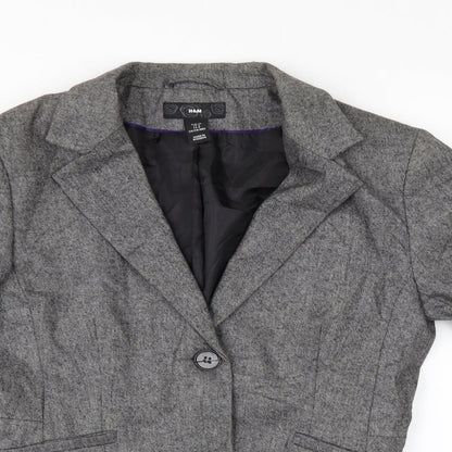 H&M Womens Grey   Jacket Suit Jacket Size 10