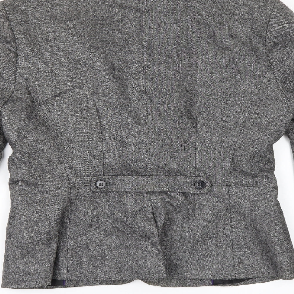 H&M Womens Grey   Jacket Suit Jacket Size 10