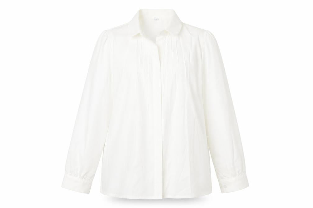 Womens UK Size L Preworn Ivory Tunic Button-Up