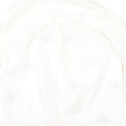 Womens UK Size L Preworn Ivory Tunic Button-Up