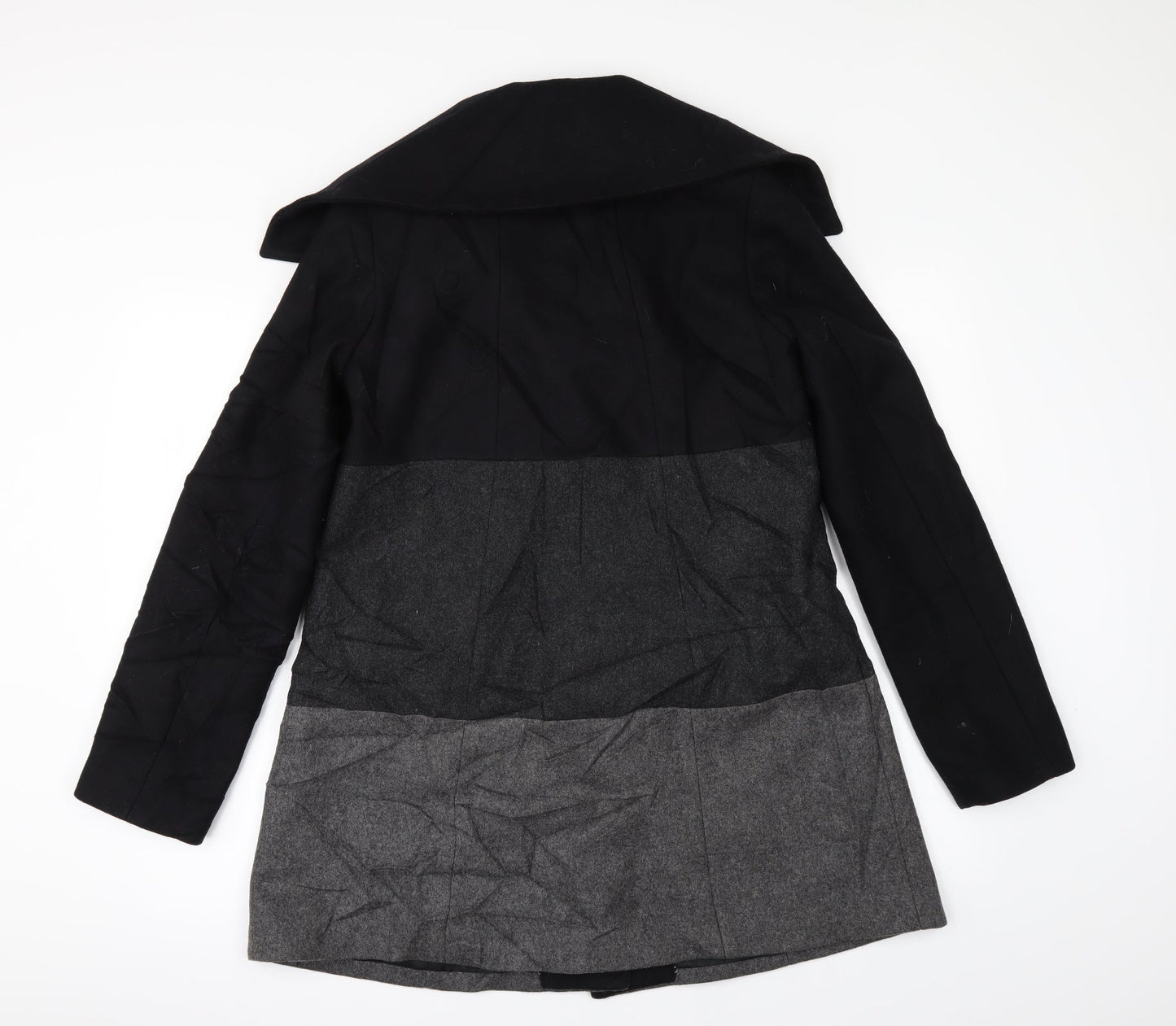 Womens UK Size 8 H&M Black Pea Coat