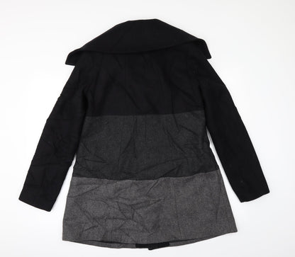 Womens UK Size 8 H&M Black Pea Coat