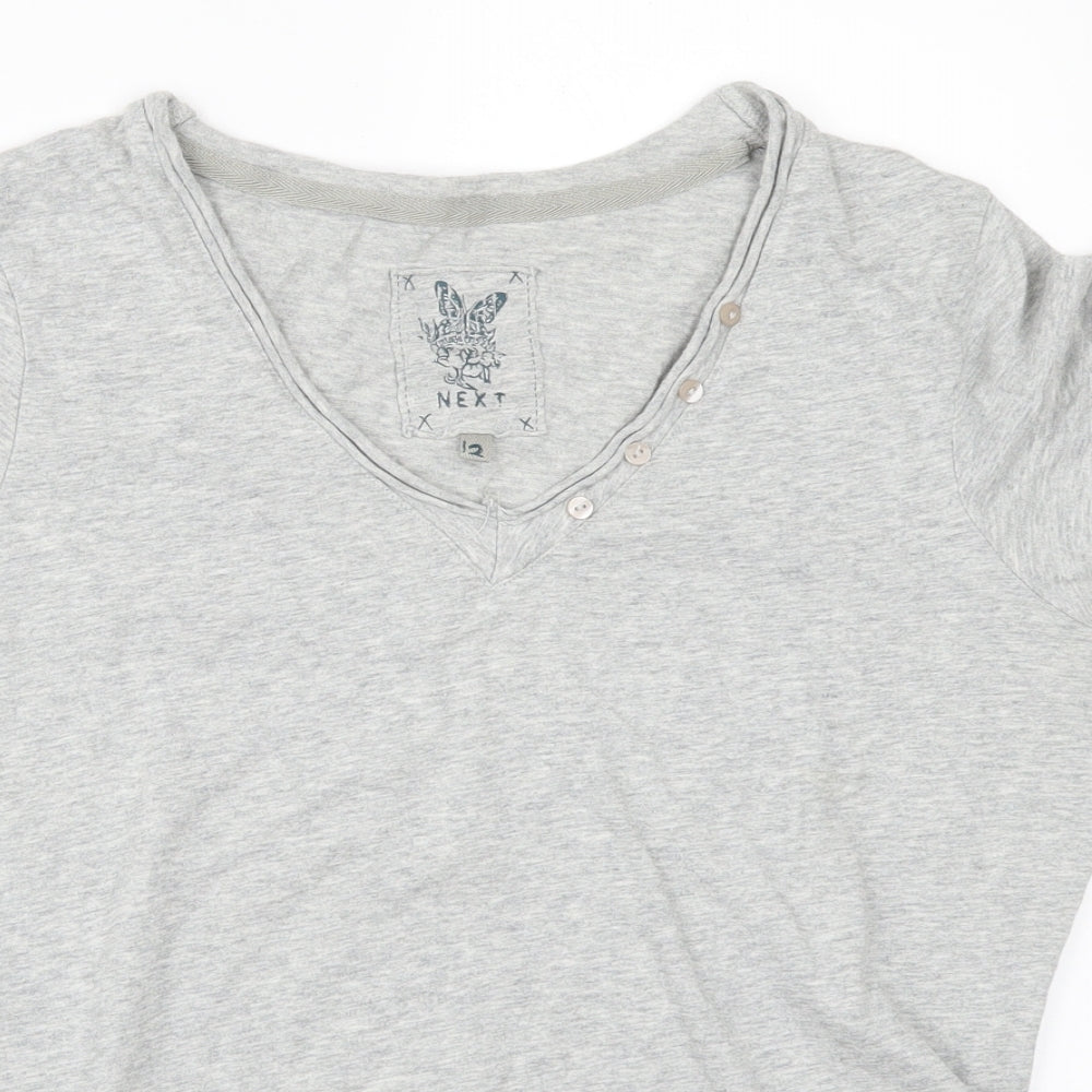 Womens UK Size 12 NEXT Grey Basic T-Shirt