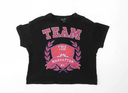 New Look Girls Black   Basic T-Shirt Size 12-13 Years