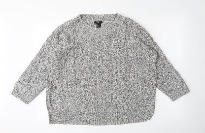 H&M Womens Grey   Pullover Jumper Size M
