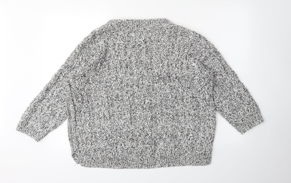 H&M Womens Grey   Pullover Jumper Size M