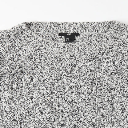 H&M Womens Grey   Pullover Jumper Size M