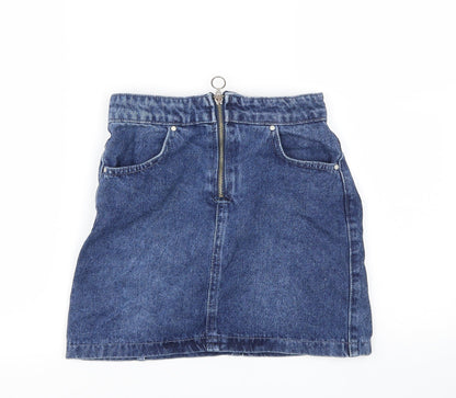 Select Girls Blue Ikat  A-Line Skirt Size 10 Years