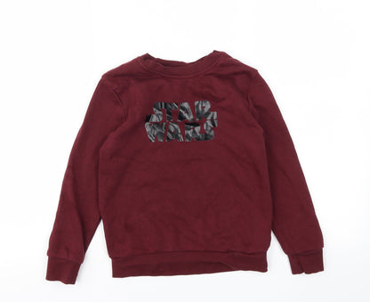 George Boys Red   Pullover Hoodie Size 6-7 Years