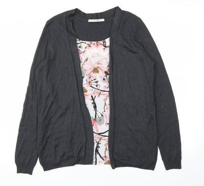 George Womens Multicoloured Floral  Cardigan Jumper Size 12