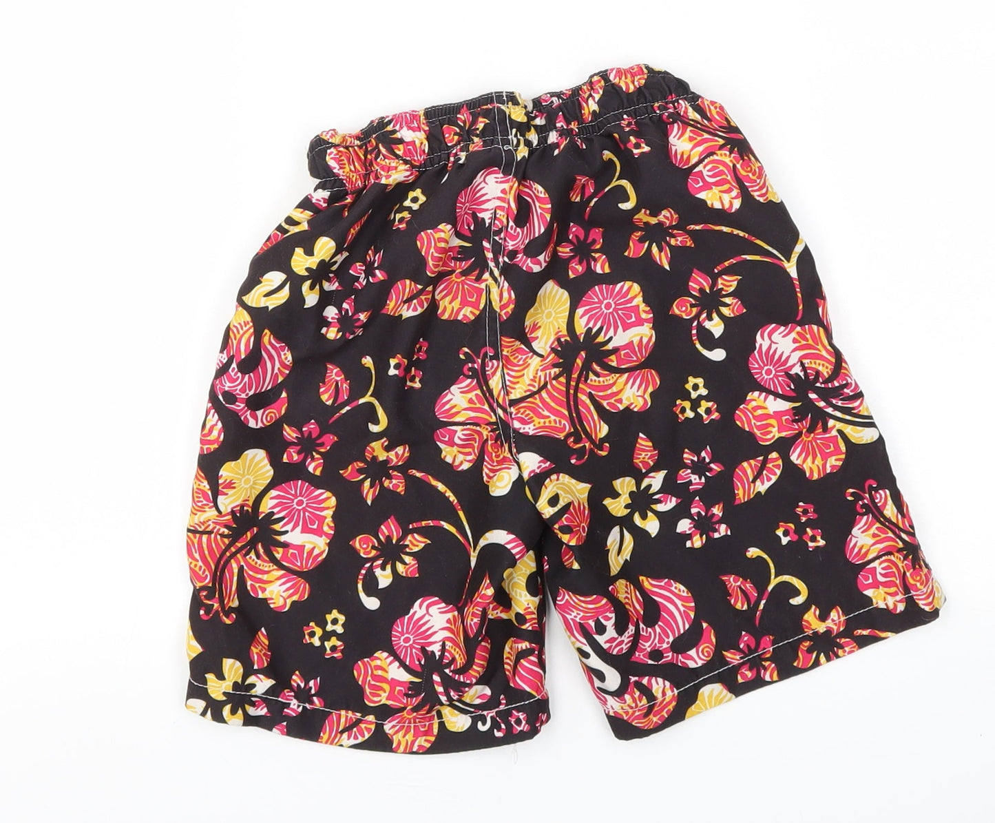 Urb65 Boys Black Floral  Sweat Shorts Size 5-6 Years