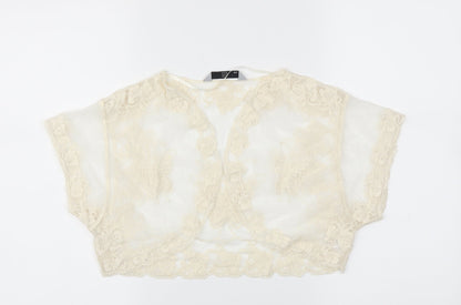 TU Womens Ivory Floral  Cardigan Jumper Size M