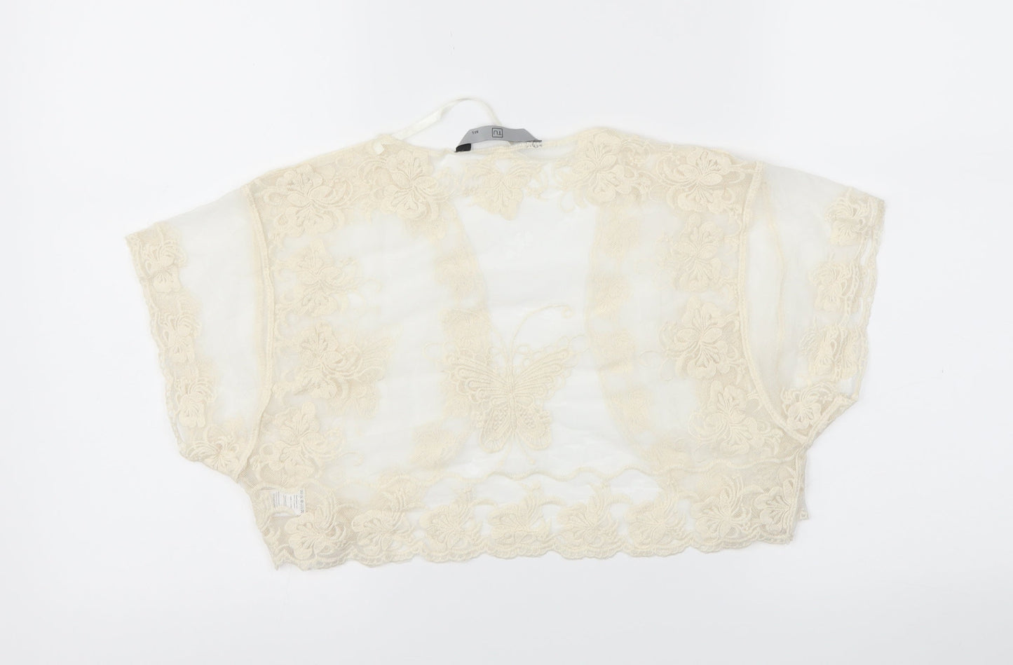 TU Womens Ivory Floral  Cardigan Jumper Size M