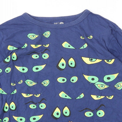 Gap Boys Blue Animal Print  Basic T-Shirt Size XL