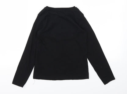 PEP&CO Girls Black   Basic T-Shirt Size 6-7 Years