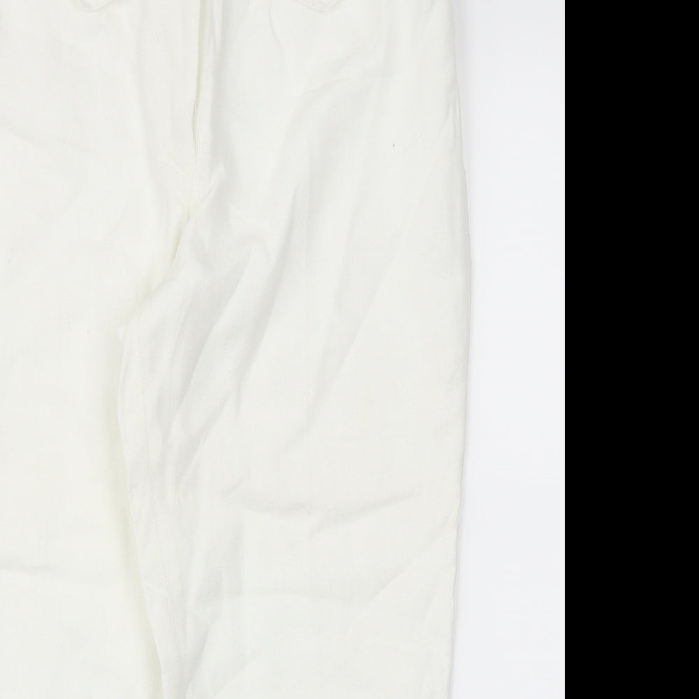 Womens UK Size 10 Next Regular Fit  White Trousers