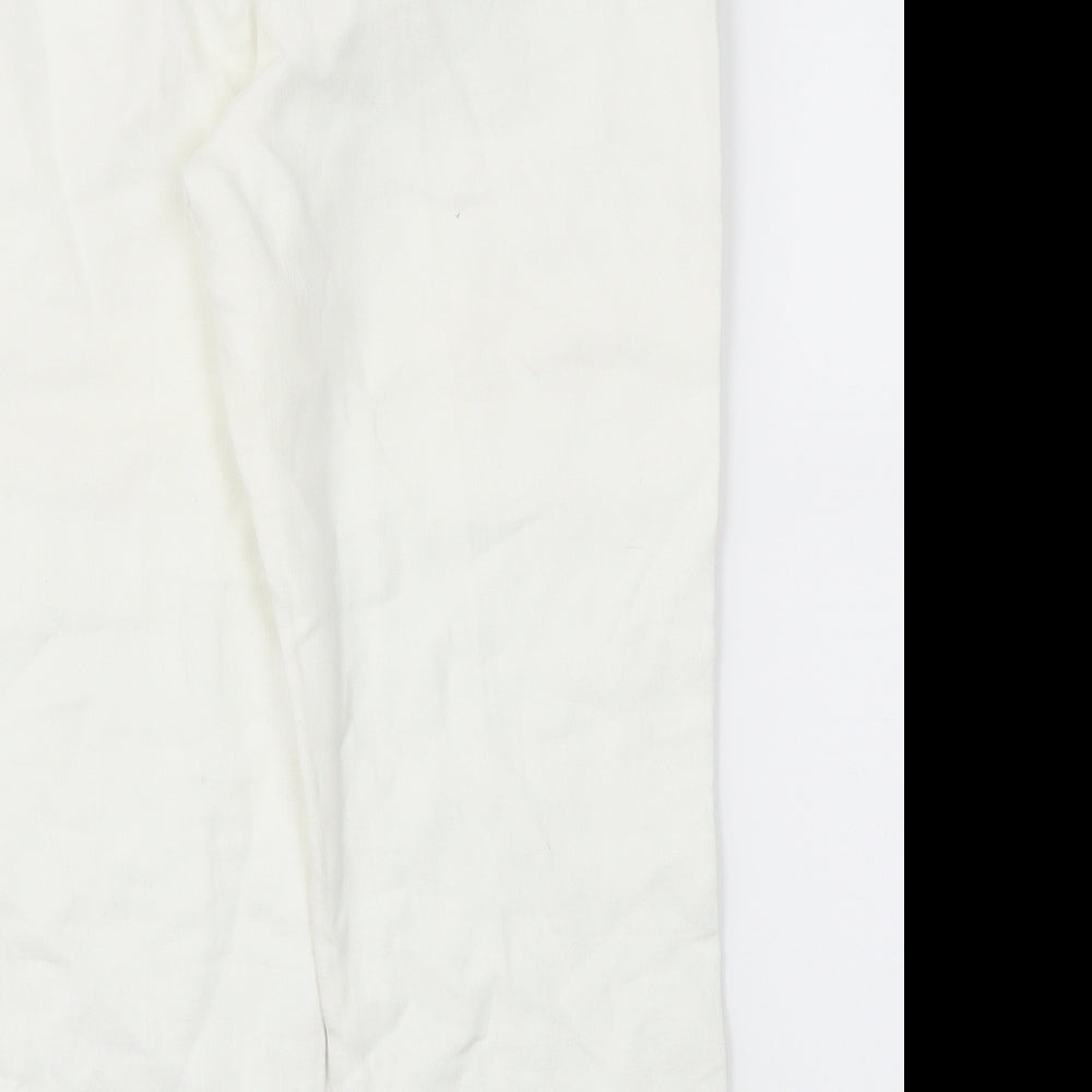 Womens UK Size 10 Next Regular Fit  White Trousers