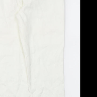 Womens UK Size 10 Next Regular Fit  White Trousers