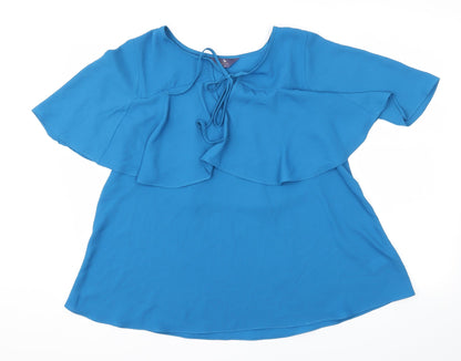 TU Womens Blue   Basic Blouse Size 10