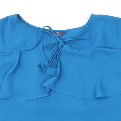 TU Womens Blue   Basic Blouse Size 10