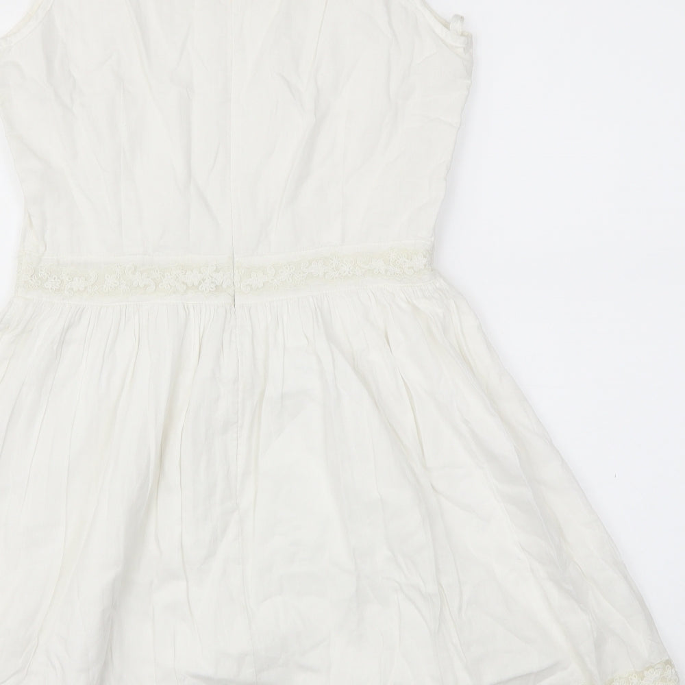 New Look Womens Ivory   Fit & Flare  Size 10