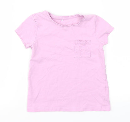 George Girls Purple   Basic T-Shirt Size 2-3 Years