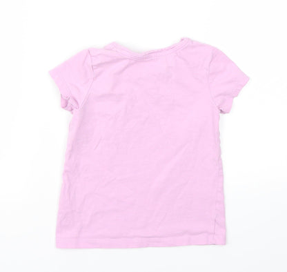 George Girls Purple   Basic T-Shirt Size 2-3 Years