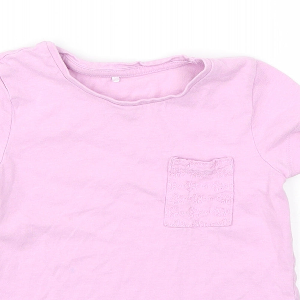 George Girls Purple   Basic T-Shirt Size 2-3 Years