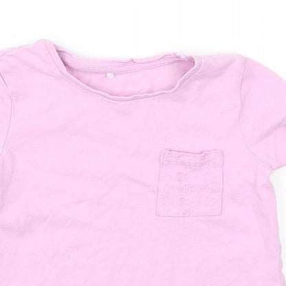 George Girls Purple   Basic T-Shirt Size 2-3 Years