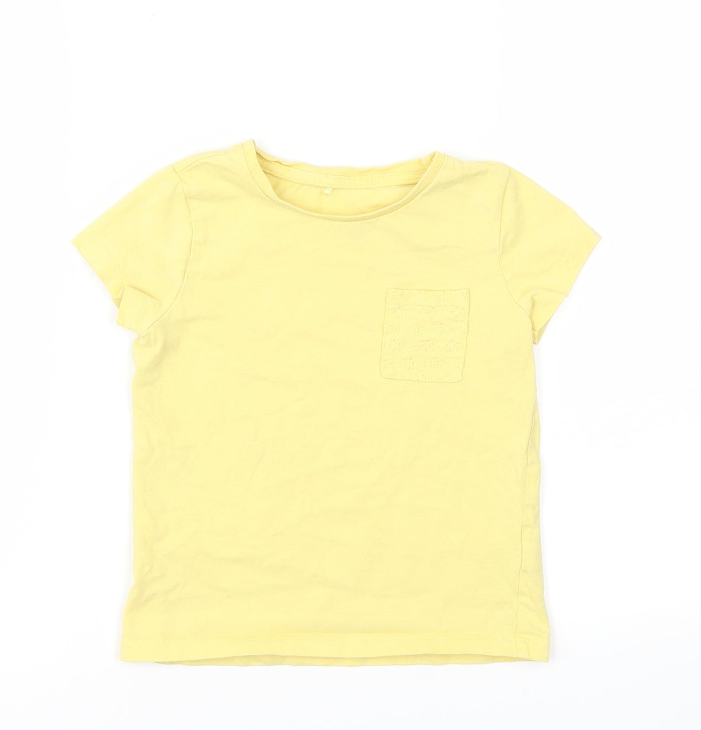 George Girls Yellow   Basic T-Shirt Size 2-3 Years