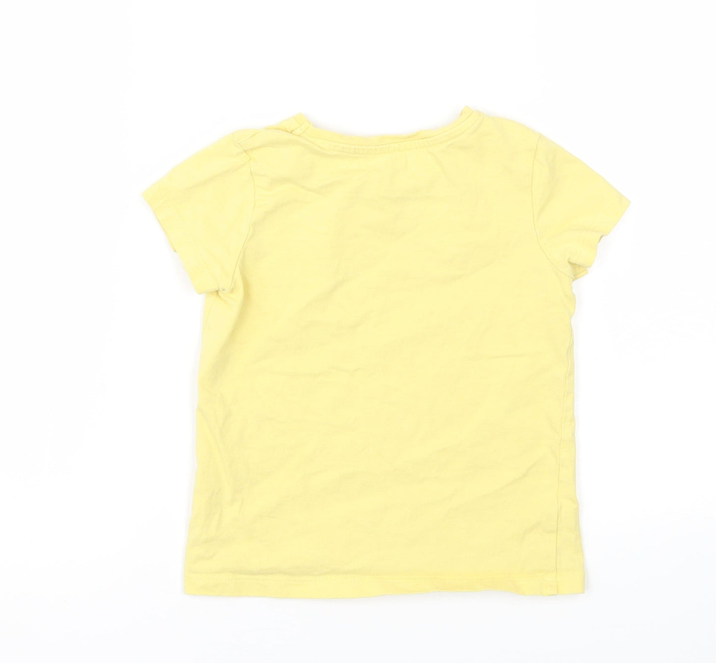 George Girls Yellow   Basic T-Shirt Size 2-3 Years