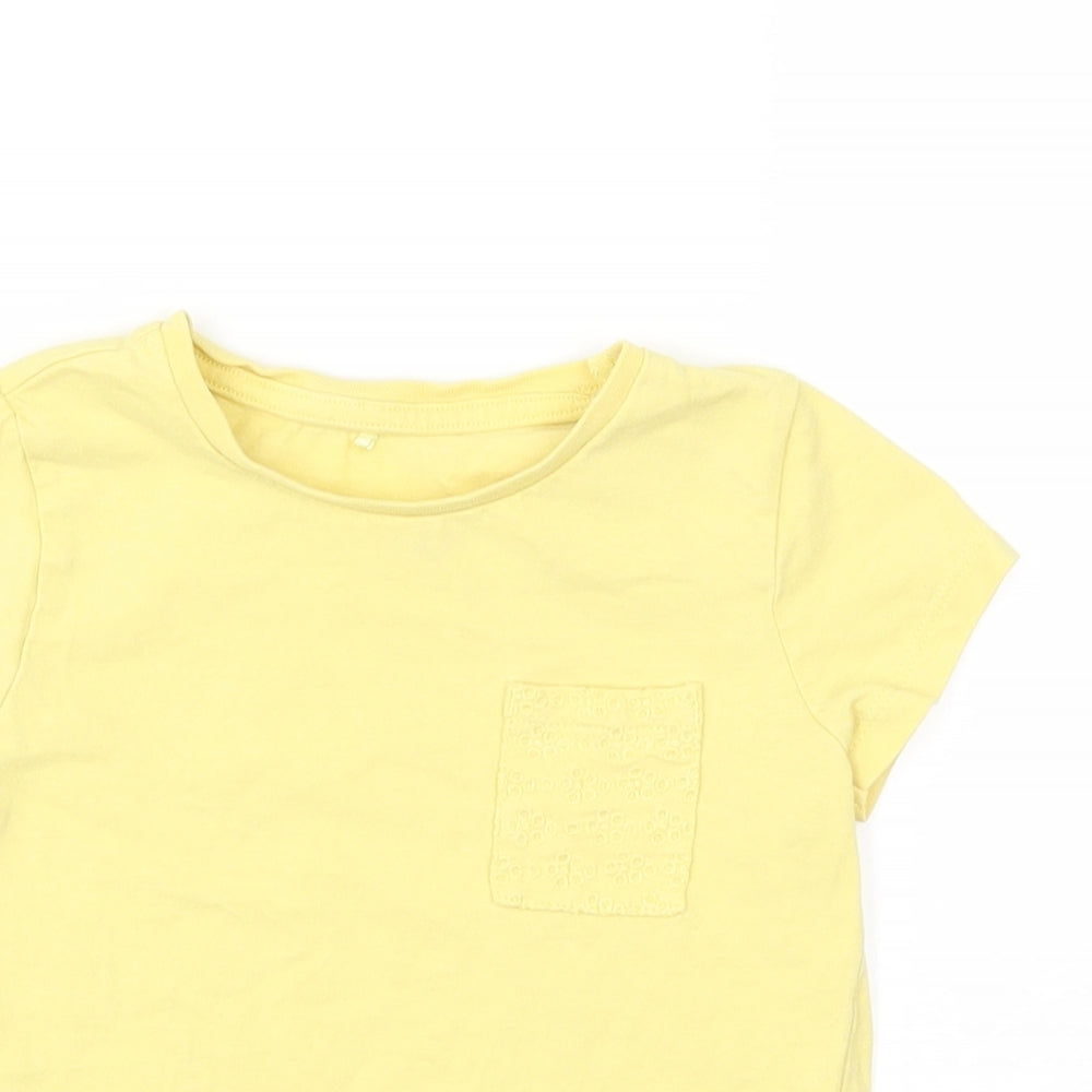 George Girls Yellow   Basic T-Shirt Size 2-3 Years