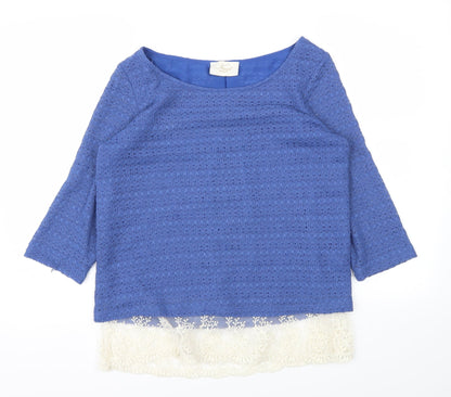 Womens UK Size 10 Next Blue Basic T-Shirt