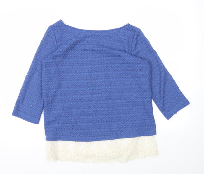 Womens UK Size 10 Next Blue Basic T-Shirt