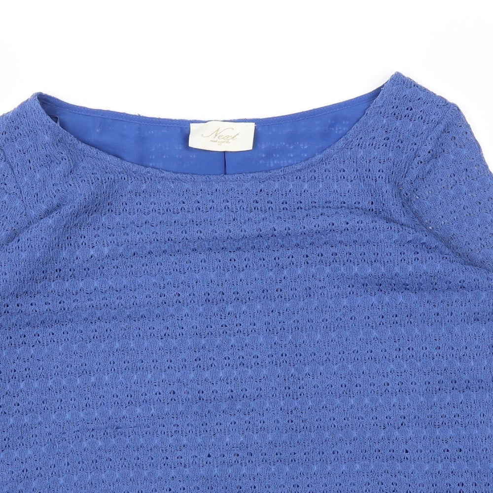 Womens UK Size 10 Next Blue Basic T-Shirt