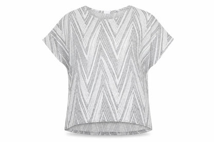 Womens UK Size M MITZY Silver Basic T-Shirt
