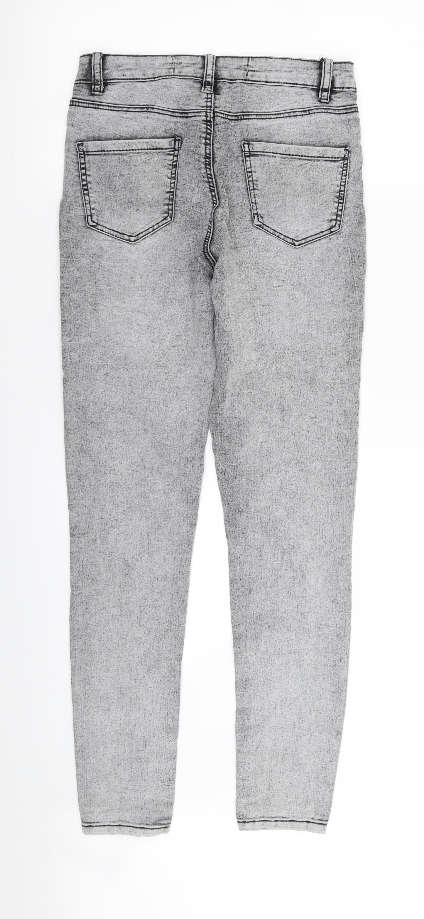 Womens UK Size 8 DENIM AND CO Regular Fit Skinny Grey Jeans