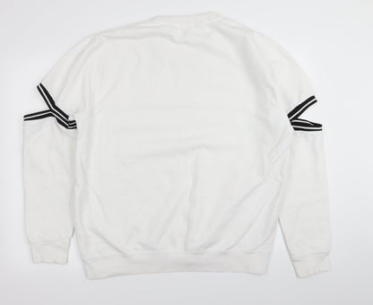 Baziic Womens White   Pullover Jumper One Size