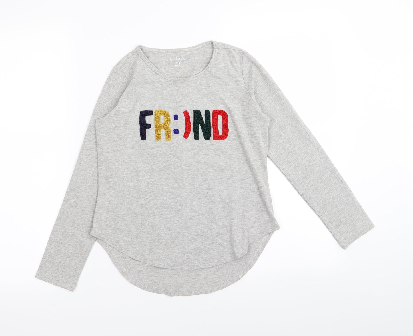 KIDPIK Girls Grey   Basic T-Shirt Size 10 Years
