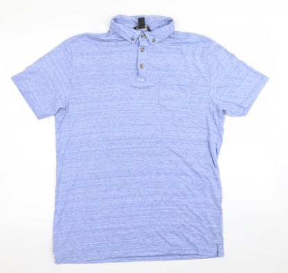 Cedar Wood State Mens Blue    Polo Size M