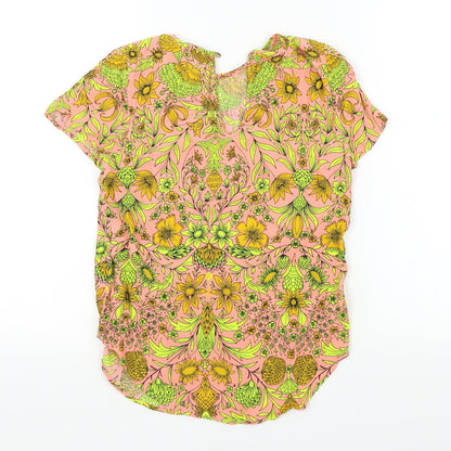 H&M Girls Multicoloured Floral  Basic Blouse Size 12 Years
