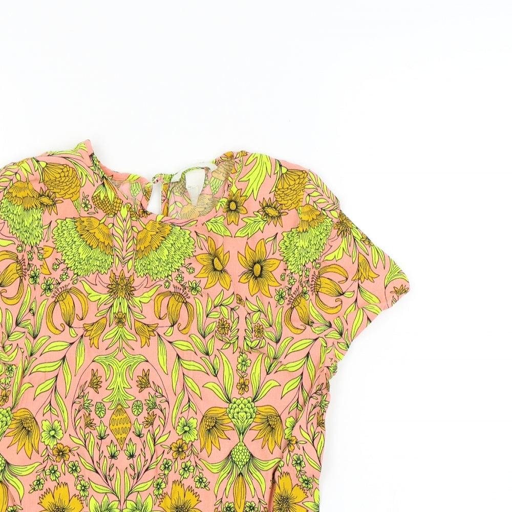 H&M Girls Multicoloured Floral  Basic Blouse Size 12 Years