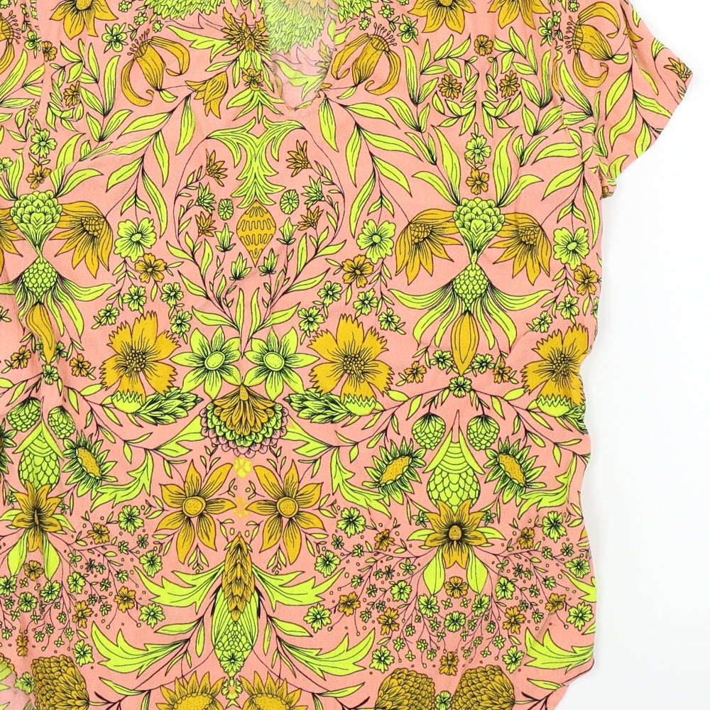 H&M Girls Multicoloured Floral  Basic Blouse Size 12 Years