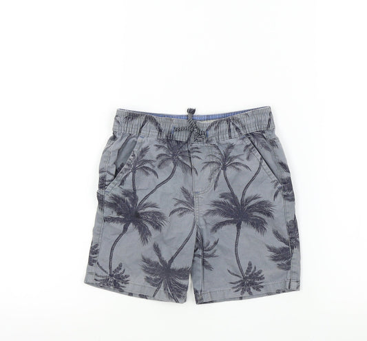 DENIM CO Boys Grey Geometric  Bermuda Shorts Size 3 Years