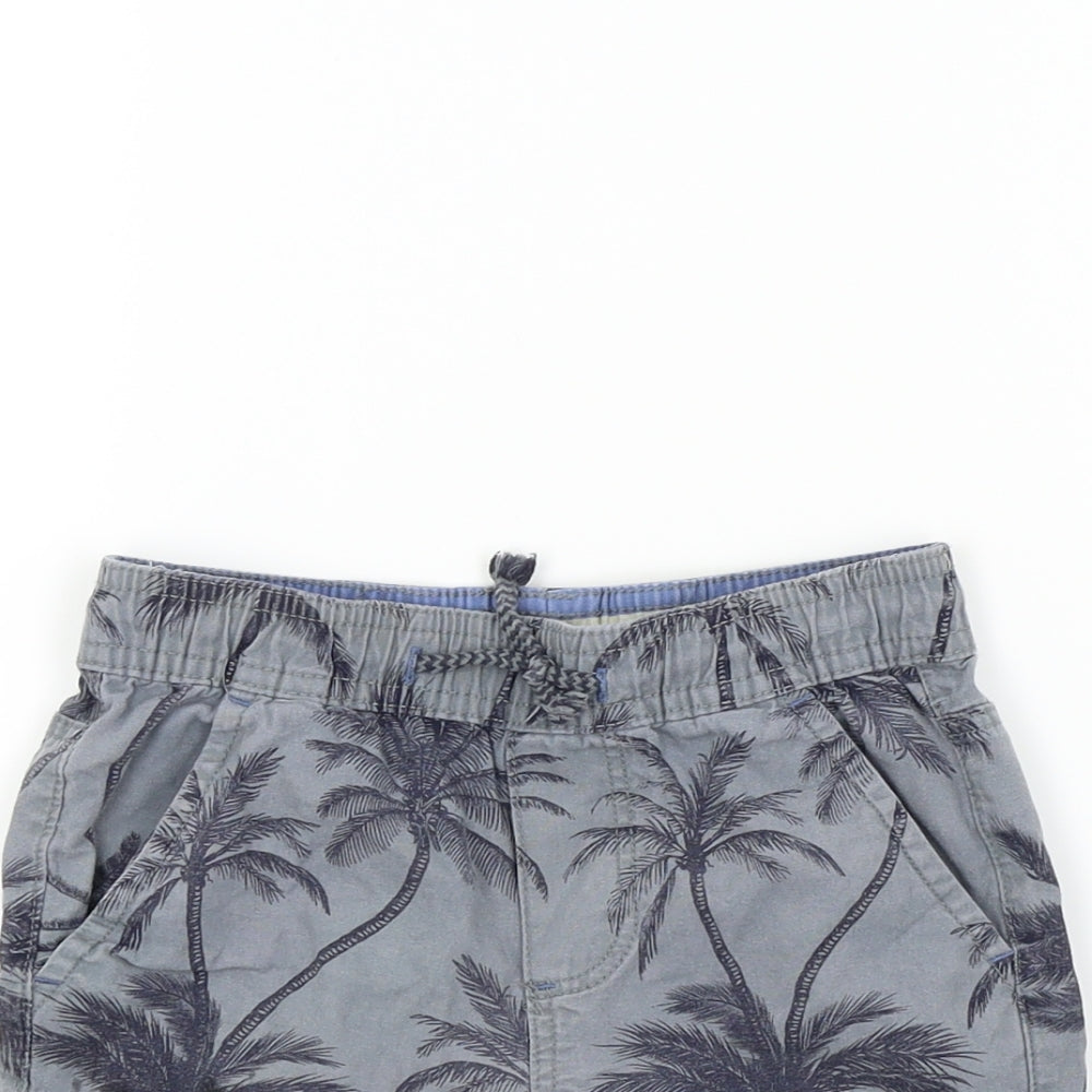 DENIM CO Boys Grey Geometric  Bermuda Shorts Size 3 Years