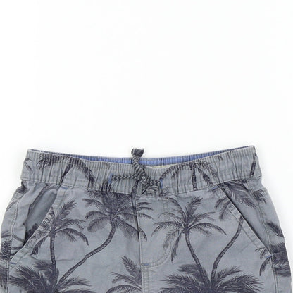 DENIM CO Boys Grey Geometric  Bermuda Shorts Size 3 Years
