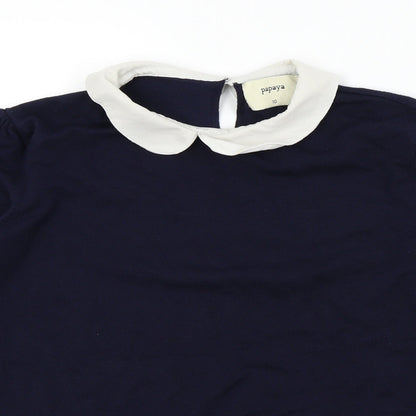 Papaya Womens Blue   Pullover Jumper Size 10