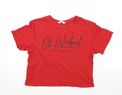 Candy Girls Red   Basic T-Shirt Size 14 Years