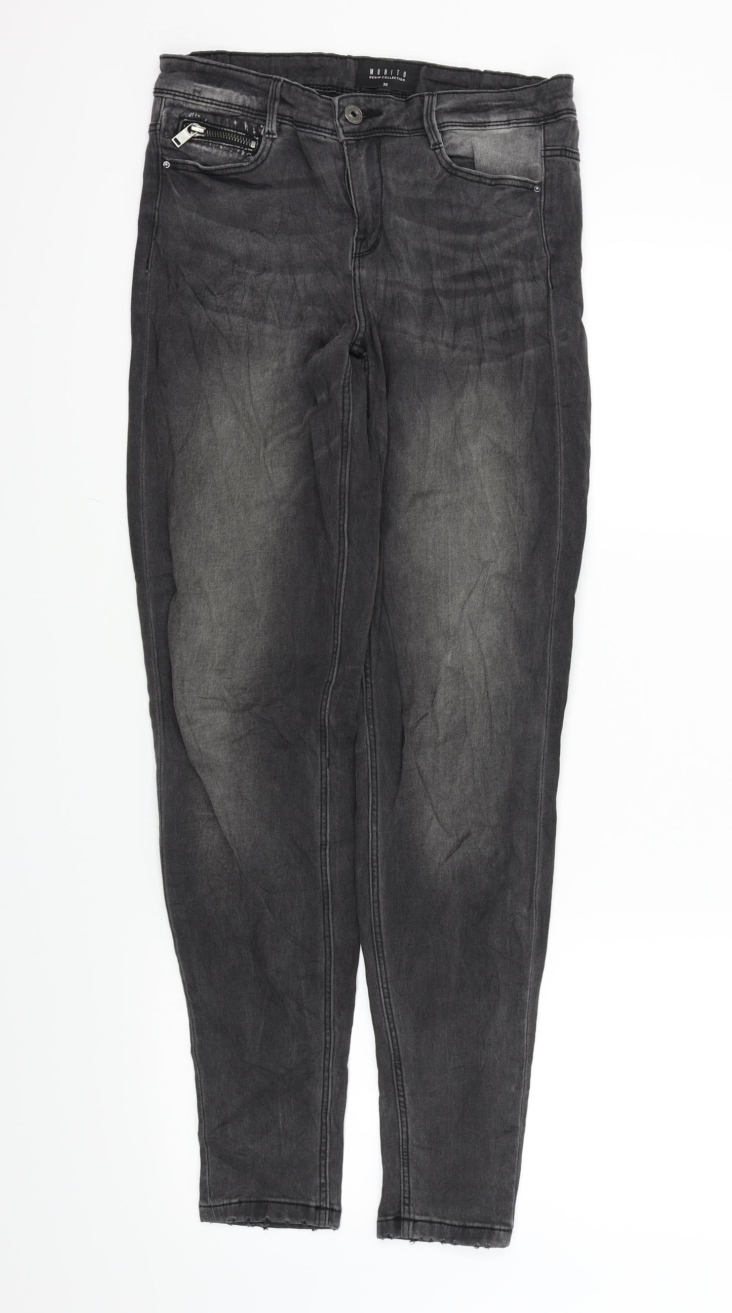 Womens UK Size 36 in MOHITO Regular Fit Skinny Black Jeans