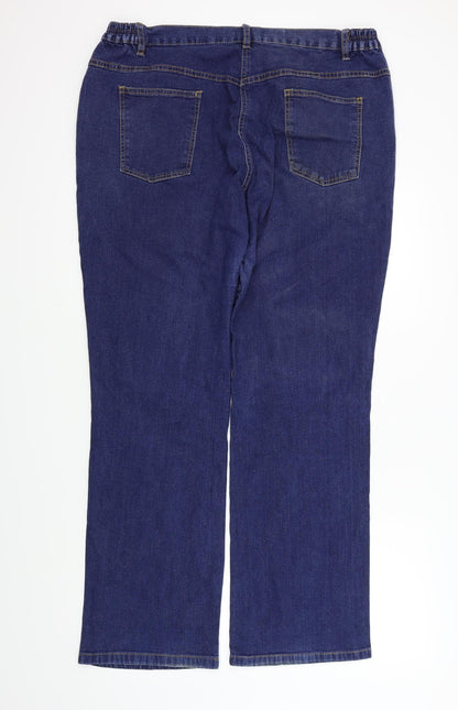 BEING CASUAL Womens Blue   Straight Jeans Size L L31 in